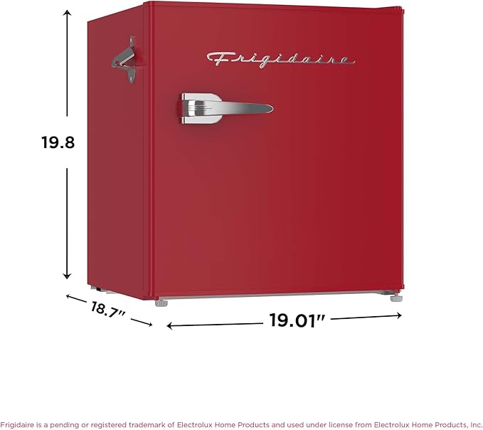 Frigidaire EFR176-RED 1.6 cu. ft. Retro Bar Fridge with Side Bottle Opener, Red - Image 5