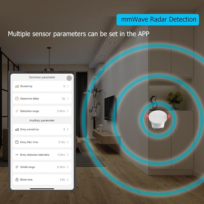 Presence Sensor, WenzhiIoT Smart Motion Sensor WiFi 5.8 GHz Radar MmWave - Image 4
