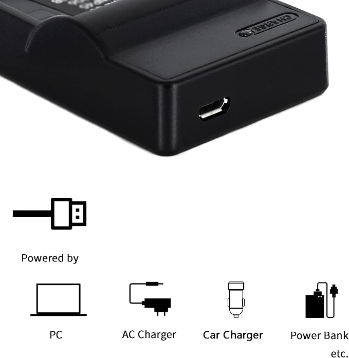 Norifon EN-EL19 USB Charger for Nikon Coolpix S33, S6500 Camera and More - Image 2