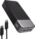 NOBIS Portable Charger, 20000mAh Power Bank, 45W Power Bank Fast Charging, Battery Pack with C to C Cable, Battery Bank with Digital Display for iPhone Android Laptop etc(Black) by NobisPowerbank