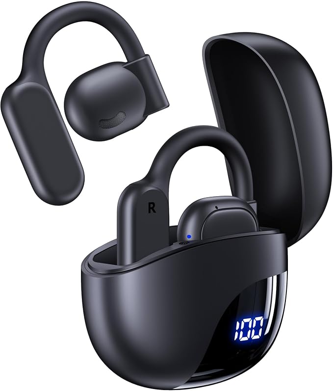 AI Translation Earbuds Real Time 164 Languages 80H Playtime Translator Ear Buds Audifonos Traductores Inglés Español Wireless Earphones Bluetooth AI Headphone for Travel Meeting Learning K08 Black by TAGRY