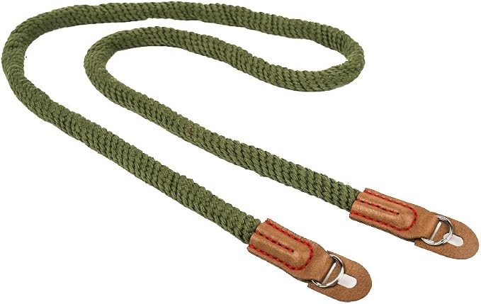Vintage Handmade Cotton Leather Camera Neck Strap - Image 4