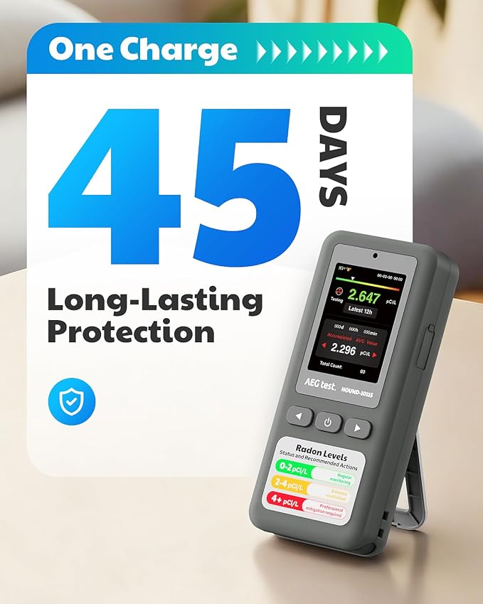 HOUND-1011S Portable Radon Detector, High-Accuracy Sensor - Image 3