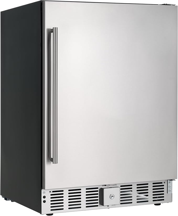 Albott 24 Inch Outdoor Beverage Fridge, 5.0 Cu.Ft Beverage Refrigerator | Holds 166 Cans, 32-50°F Drink Cooler with IPX4 Waterproof Design, Auto-Defrost, Built-In or Freestanding for Patio & Backyard by Albott