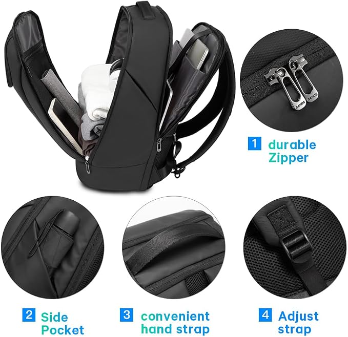 BANGE Business Smart Backpack Waterproof fit 15.6 Inch Laptop Backpack - Image 3