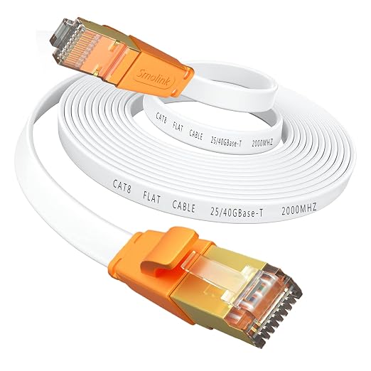 Smolink Ethernet Cable 75 FT, Cat 8 Ethernet Cable 2000Mhz 40Gbps, Internet by Smolink