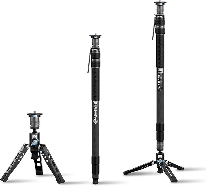 SIRUI SVM-165 Rapid Monopod for Cameras, 65” Carbon Fiber Monopod by SIRUI