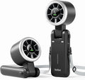 Diveblues Portable Handheld Turbo Fan, 5 Gear Wind, Battery Operated, Up to 12 Working Hours, 3 IN 1 Hand Fan with Air Turbo Tech Cooling Fan for Outdoor Activities, Travel, Working, Obsidian black by Diveblues