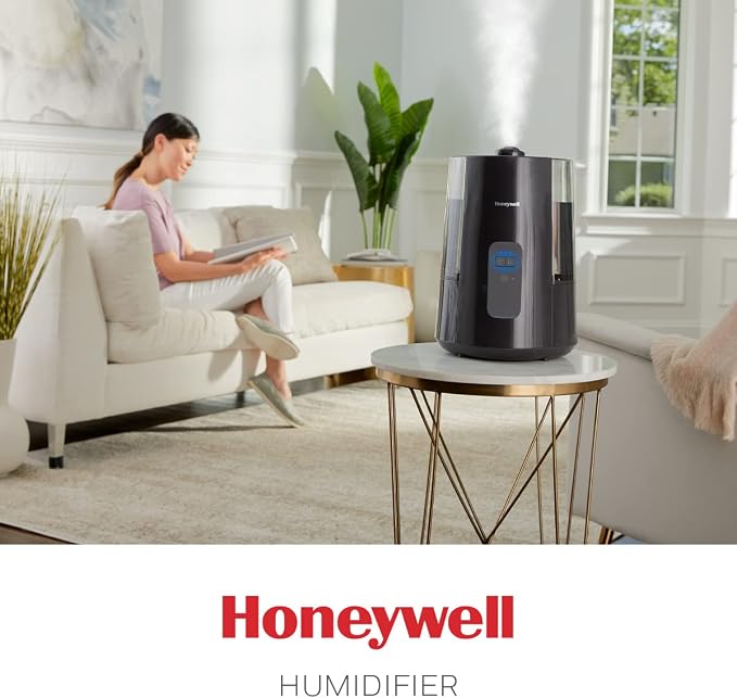 Honeywell Dual Comfort Cool + Warm Mist humidifier. Humidifier for Bedroom, Office, Living Room and Home. Provides Temporary Relief from Dry air discomforts - Black, HWC775B - Image 15