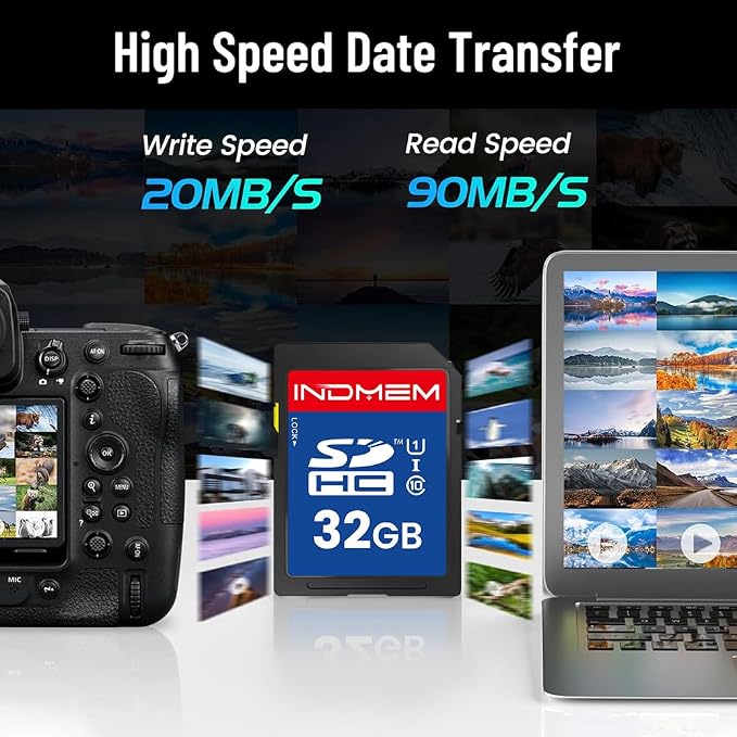 32GB SD Card SDHC Flash Memory Cards UHS-I U1 Class 10 High-Speed Full HD Video - Image 3