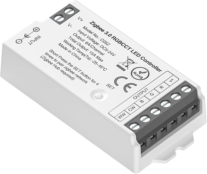 BTF-LIGHTING Tuya Zigbee 3.0 C05Z LED Controller Support RGBCCT 6 pin PWM FCOB by BTF-LIGHTING