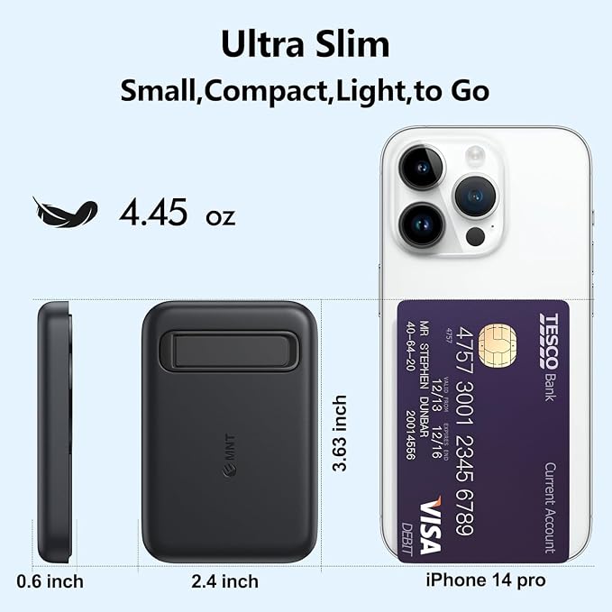 iOS Mini Portable Charger, 5200 mAh Charger Power Bank Slim Small Chargers with Built-in Cable, Travel Battery Pack for iPhone 14/13/12/11 Pro/Pro Max/Plus/Mini/AirPods - Image 7
