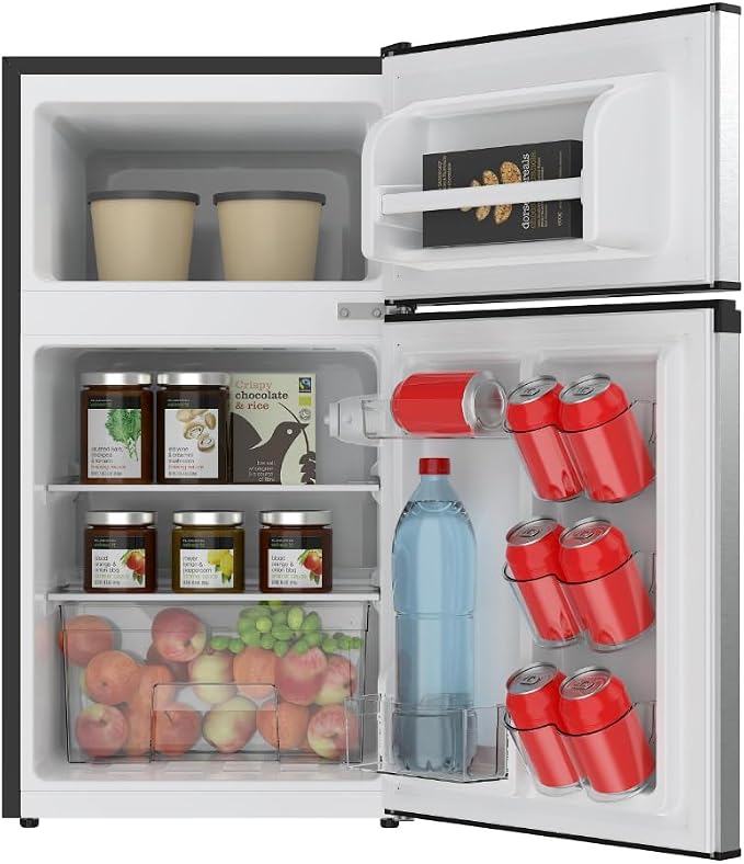 Frigidaire 3.2 Cu Ft Double Door Top Freezer Refrigerator, Stainless - Image 4