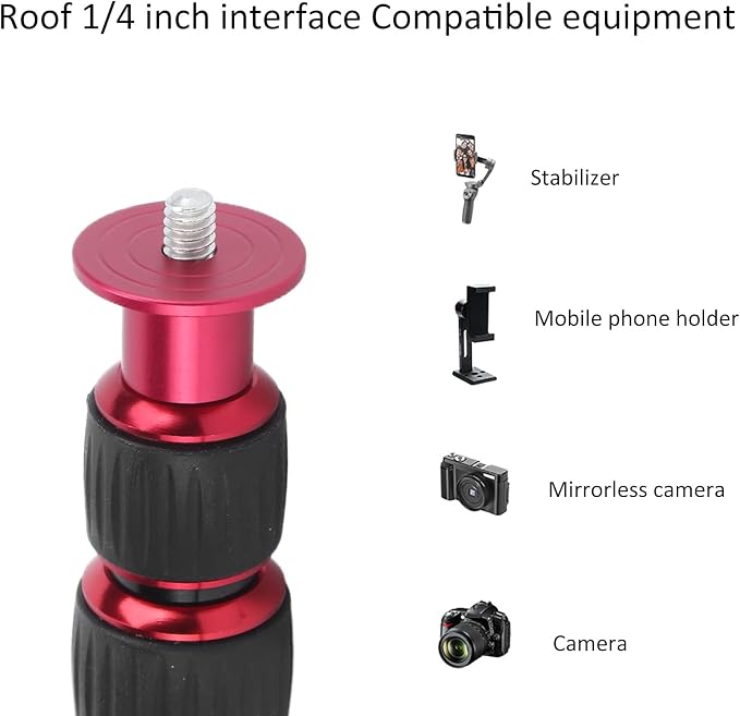 Aluminum Alloy Monopod, 33.5-108cm/13.2-42.5in, Universal 1/4 Screw Tripod - Image 3