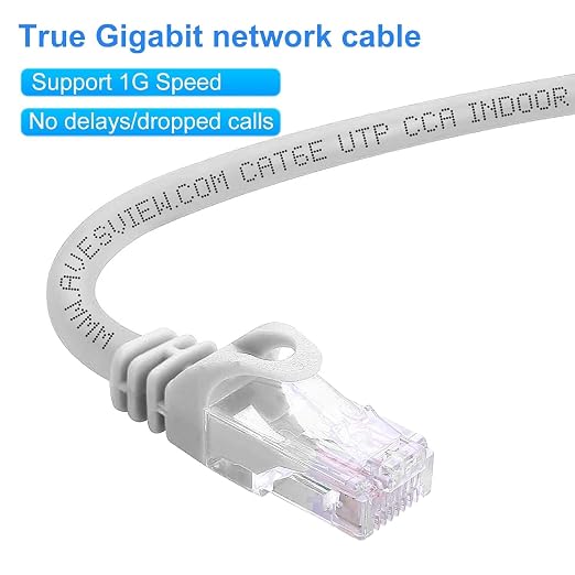 CAT 6 100 ft Ethernet Cable, Indoor High-Speed 10Gbps Snagless Long CAT6 100FT - Image 4