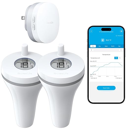 GoveeLife WiFi Pool Thermometer P1 Wireless App Easy Read, Smart Digital by GoveeLife