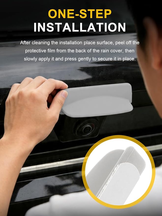 Car Camera Lens Protector 4-Pack + Backup Camera Rain Shield 2-Pack, - Image 7