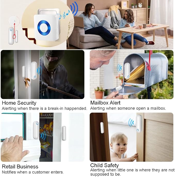 Caregiver Pager Door Alarms for Dementia Patients/Kids Safety/Home Security - Image 3