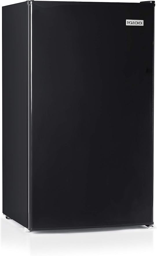 Igloo 3.2 Cu.Ft. Mini Fridge with Freezer - Single Door Compact Refrigerator with Glass Shelves for Homes, Dorms & Offices- Keep Snacks, Drinks & Frozen Foods Cool with Temperature Control Mini Fridge by Igloo