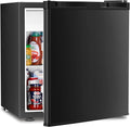 Antarctic Star Compact Refrigerator Mini Fridge with Freezer, Single Reversible Door, Dorm Fridge, Wire Shelf, Defrost Button, for Bedroom, Office, kitchen, 1.7 Cu. Ft, Black by AntarcticStar