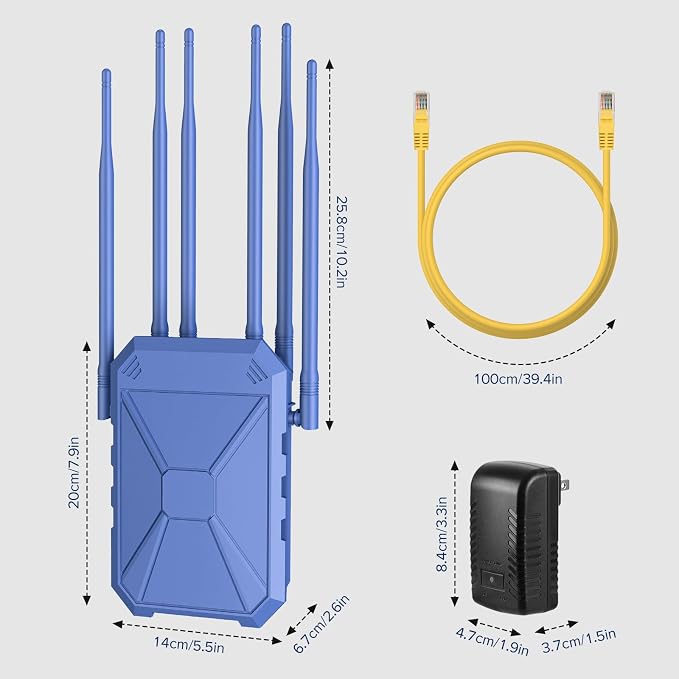 AX3000 WiFi Extender Signal Booster Outdoor WiFi 6 Extender, Long Range Outdoor - Image 7
