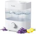 Humidifiers for Bedroom, 2L Tank for 15H, 20dB Quiet Mist Time, Dual Nozzles, Auto Shut-Off, Rotate to Adjust Mist Intensity, Rapid Ultrasonic Humidification for Baby Nursery and Plant (White) by MRWALK