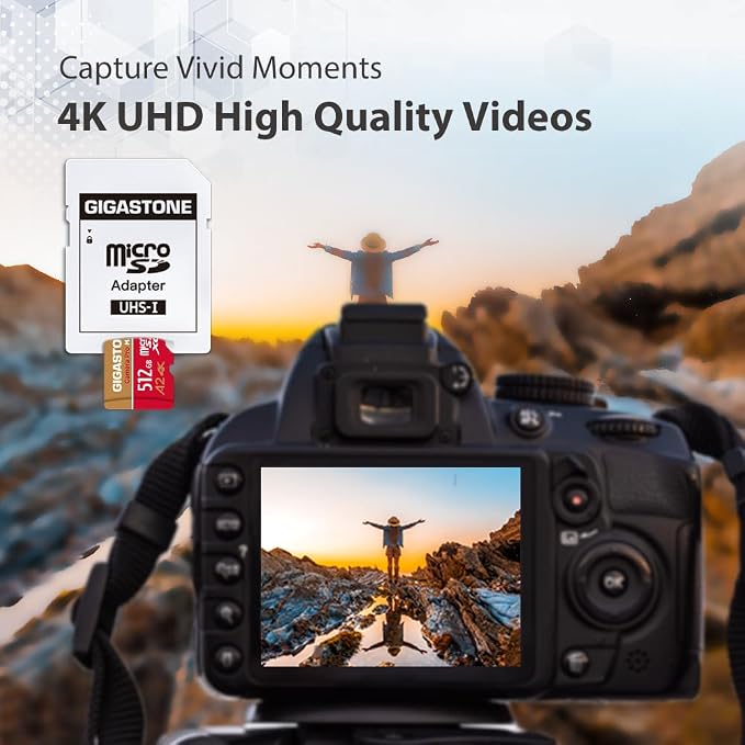 【5-Years Data Recovery】 GIGASTONE 512GB Micro SD Card, 4K Camera Pro MAX - Image 4