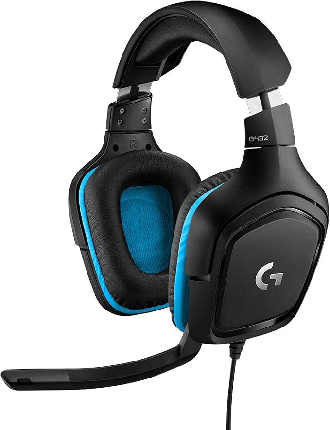 Logitech G432 Wired Gaming Headset - Black | DTS Headphone:X 2.0, 50 mm audio drivers, USB and 3.5 mm jack, Flip-to-Mute mic, PC compatible by Unknown