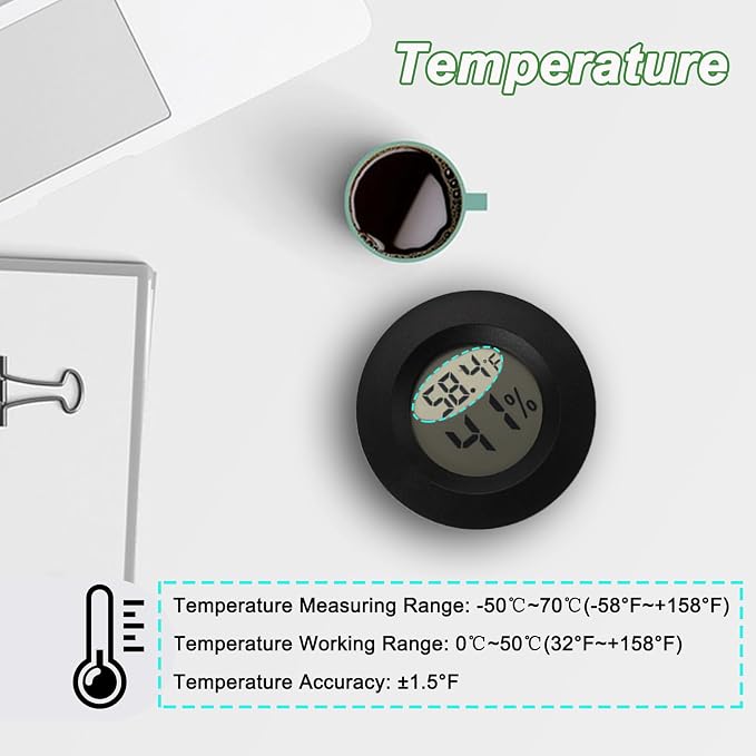 Mini Hygrometer Digital Thermometer Humidity Meter 20 Pack Hygrometer - Image 4