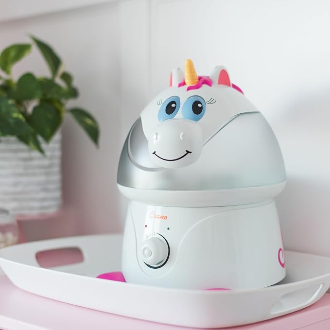 Crane Unicorn Ultrasonic Cool Mist Humidifier with Auto Shut-Off, For Baby Nursery and Kids Room, 1 Gallon Tank, Animal Humidifier For Kids Room - Image 7