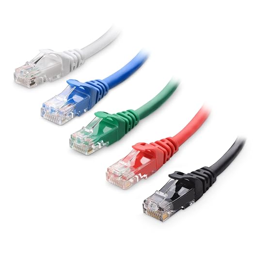 Cable Matters 10Gbps 5-Color Combo Snagless Cat 6 Ethernet Cable - 3ft by CableMatters