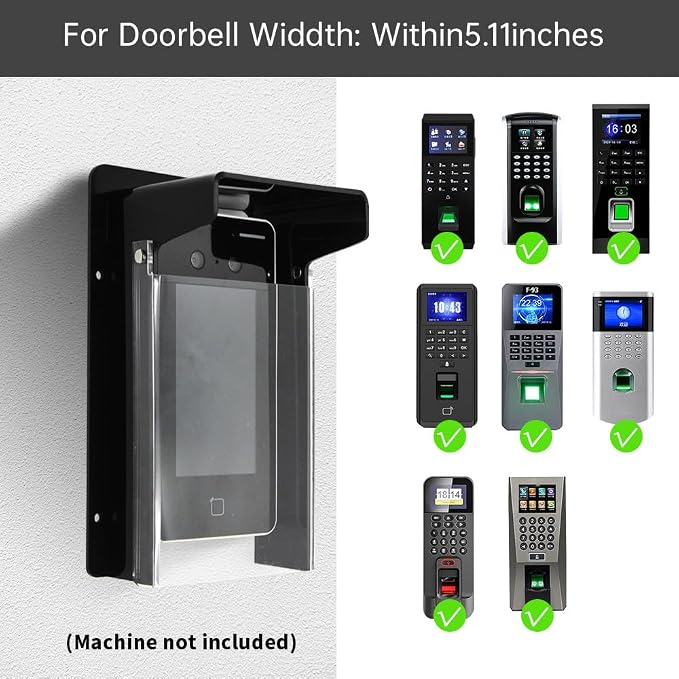 Doorbell Rain Cover, Gate Outdoor Keypad Cover, Universal Flip-Open Rain Shield - Image 6