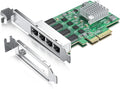 100M/1000M/2.5G NIC Network Card, Quad RJ-45 Port, by 10Gtek