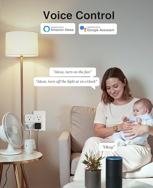 15A Dual Smart Plug 4 Pack, GHome Smart Plugs that Work - Image 4
