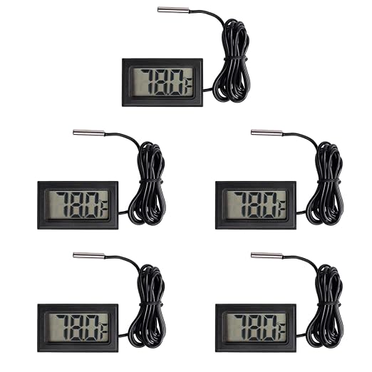 HiLetgo 5pcs Digital LCD Thermometer Temperature Digital LCD Fridge Thermometer by HiLetgo