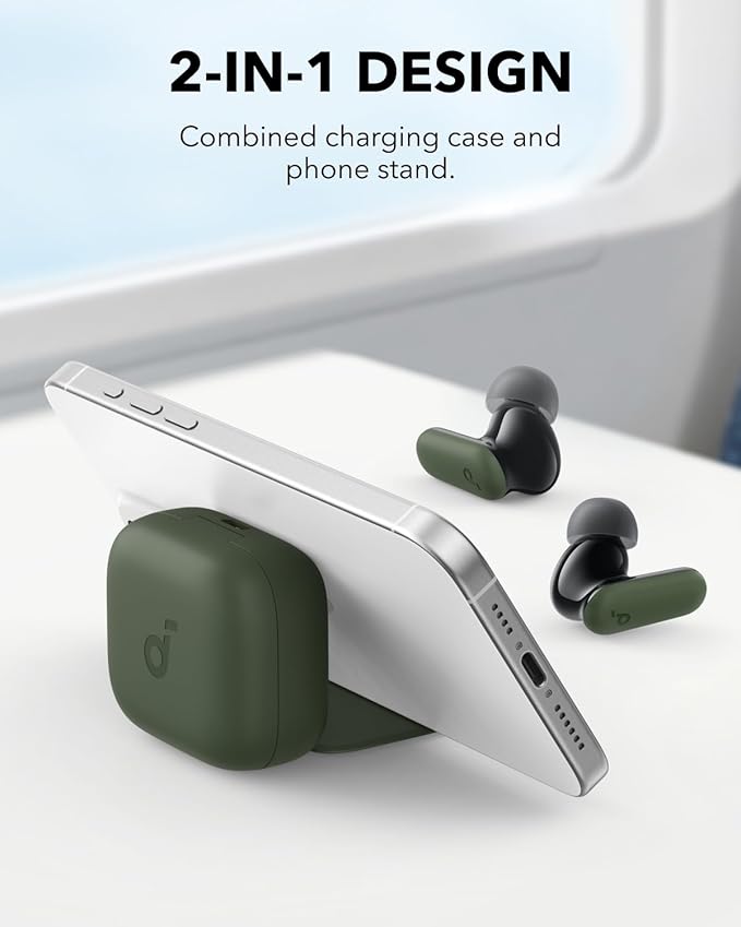 Soundcore P30i by Anker Noise Cancelling Earbuds, Hands-Free Viewing | Strong and Smart Noise Cancelling, Powerful Bass, 45H Playtime, 2-in-1 Case and Phone Stand, IP54, Bluetooth 5.4 - Image 2
