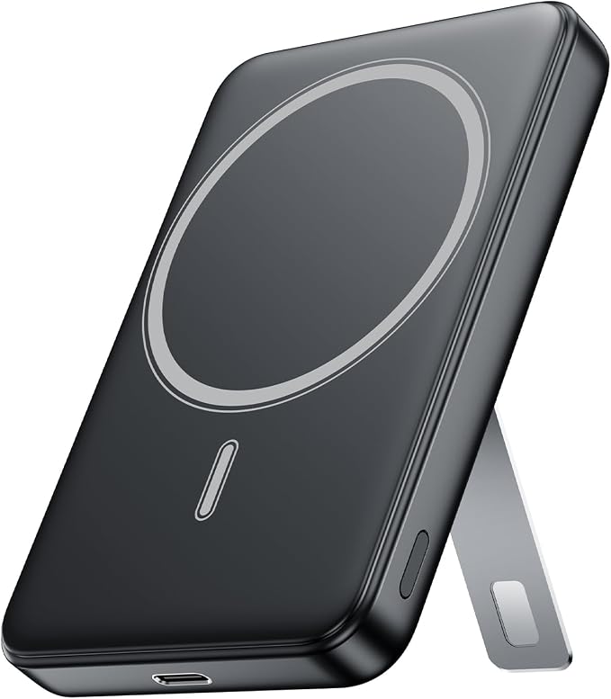 for Magsafe Portable Charger,10000mAh Wireless Magnetic Power Bank with USB C Charging and stand, Travel Essential for Magsafe Battery Pack Compatible with iPhone 17/air/16/15/14/13/12 Series by Wowuwoai