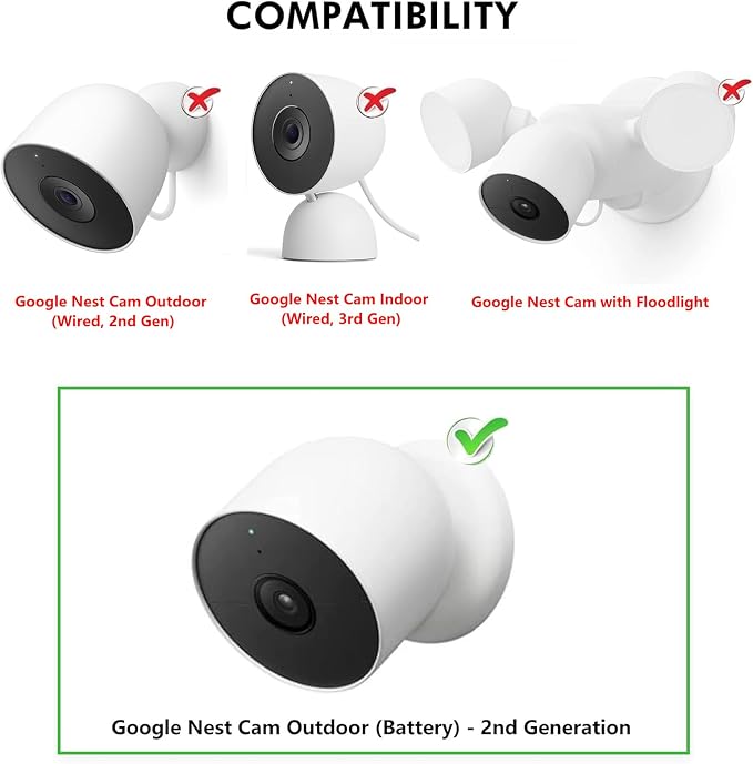 Power Cable with Adapter Compatible with Google Nest Cam Outdoor or Indoor - Image 2