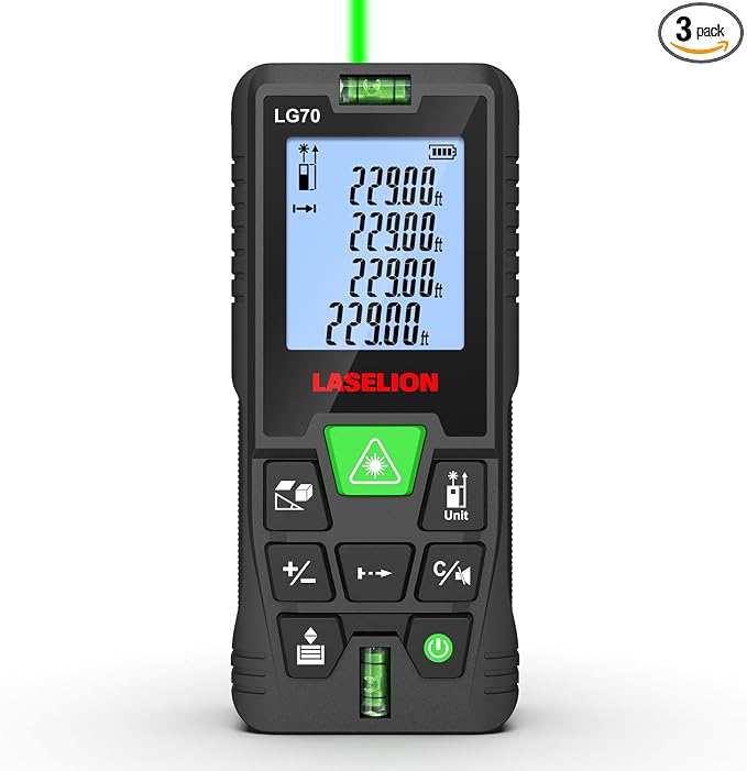 Laser Measure Device, LASELION 229ft Digital Laser Tape Measure High Accuracy by LASELION
