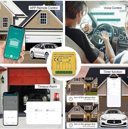 WiFi Garage Door Opener Controller, 1CH | Tuya Smart Life App, Remote Control - Image 4