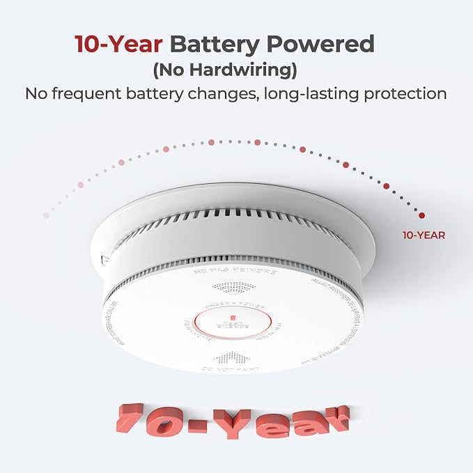 Smoke Detector Carbon Monoxide Detector Combo 10 Year Battery - Image 2