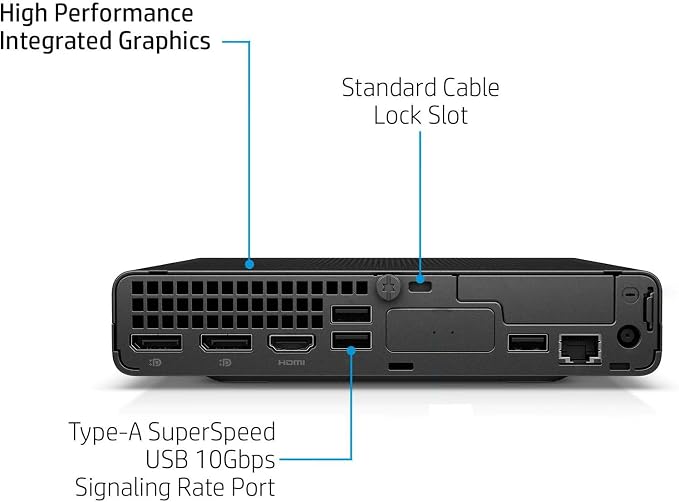 HP Elitedesk 800 G9 Mini PC, i5-14500, 64GB DDR5, 2TB SSD, Windows 11 Pro | Ultra-Compact & Silent Design Desktop Computer for Business, 3X 4K Display Support, Wired Keyboard & Mouse & Stand - Image 5
