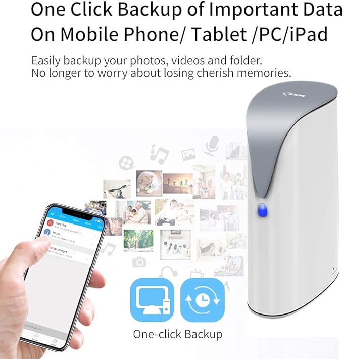 SSK 4TB Personal Cloud Network Attached Storage Support Wireless Remote Access - Image 5