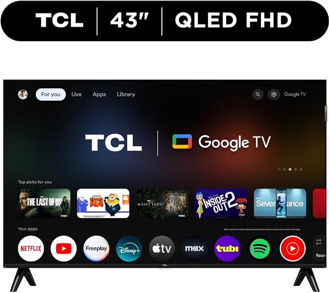 TCL 43" Class Q3K Series Full HD QLED, HDR 10, HVA Panel, Motion Rate 120, 60Hz, Bluetooth, FullView + Free Wall Mount (2025) (Renewed) - Image 2