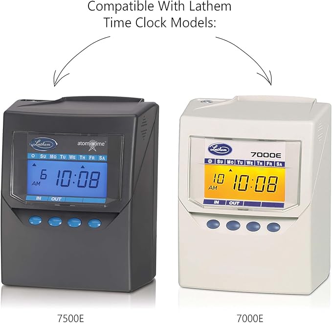 500 Lathem 7000E 7500E Time Clock Cards, E7 Compatible - Image 5