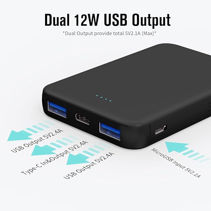 VANYUST S22 Portable Charger, Mini Colorful Power Bank, PowerNano, 5000mAh External Battery Pack Compatible with iPhone 15/14/13/12/11/X All Series and Android Phone - Image 3