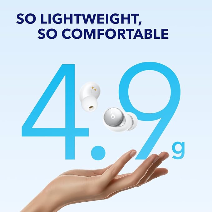 Soundcore by Anker Space A40 Adaptive Active Noise Cancelling Earbuds | Reduce Noise by Up to 98%, Ultra Long 50H Playtime, 10H Single Playtime, Hi-Res Sound, Comfortable Fit, Wireless Charge - Image 6