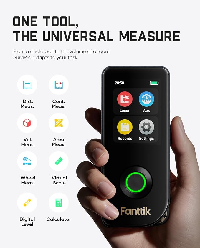 Fanttik A11 Ultra 3-in-1 Laser Measuring Tool, 197Ft Digital Laser Distance - Image 3