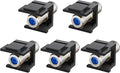 VCE Coax Keystone Jack Insert, 3GHz Nickel-Plated and Black Coaxial Cable by VCE