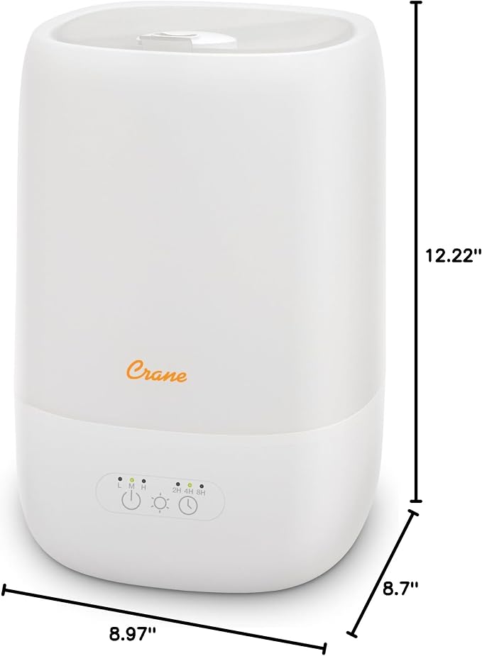 Crane Ultra-Quiet 3-in-1 Humidifier for Baby with Essential Oil Tray, 7-Color Sleep Light, 1 Gallon Top-Fill Tank, Ideal for Bedroom - Image 13
